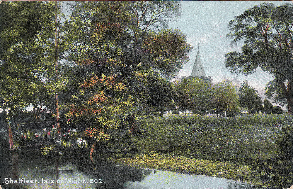 Shalfleet church from the west, 1910